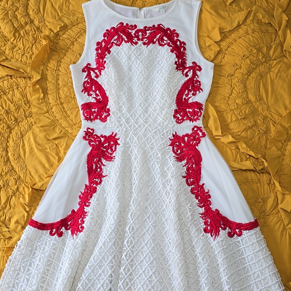 Geode Applique Midi Dress Women's Size S - Picture 3 of 17